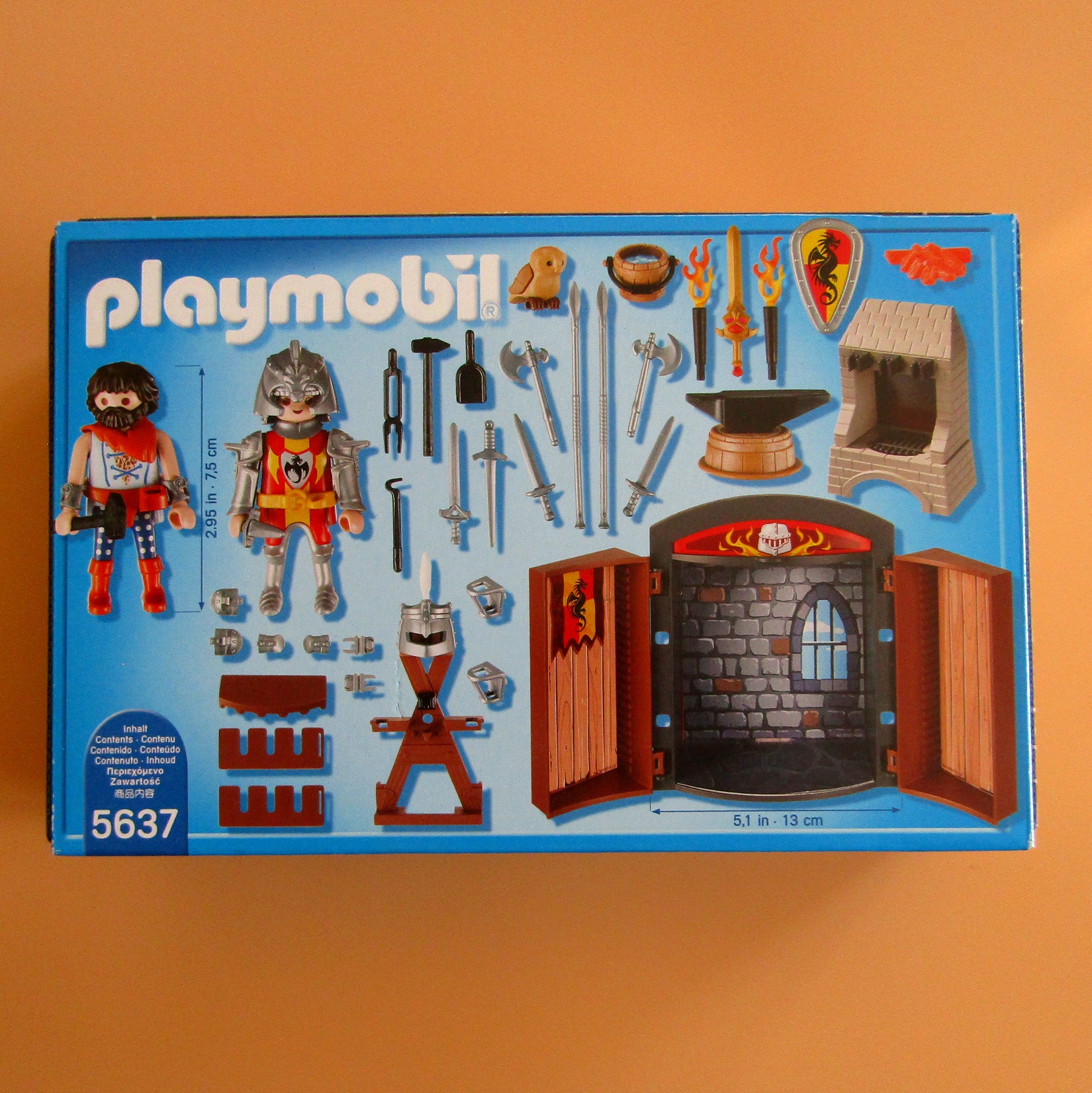 Playmobil Knights 5637 pas cher, Coffre Chevalier et forgeron
