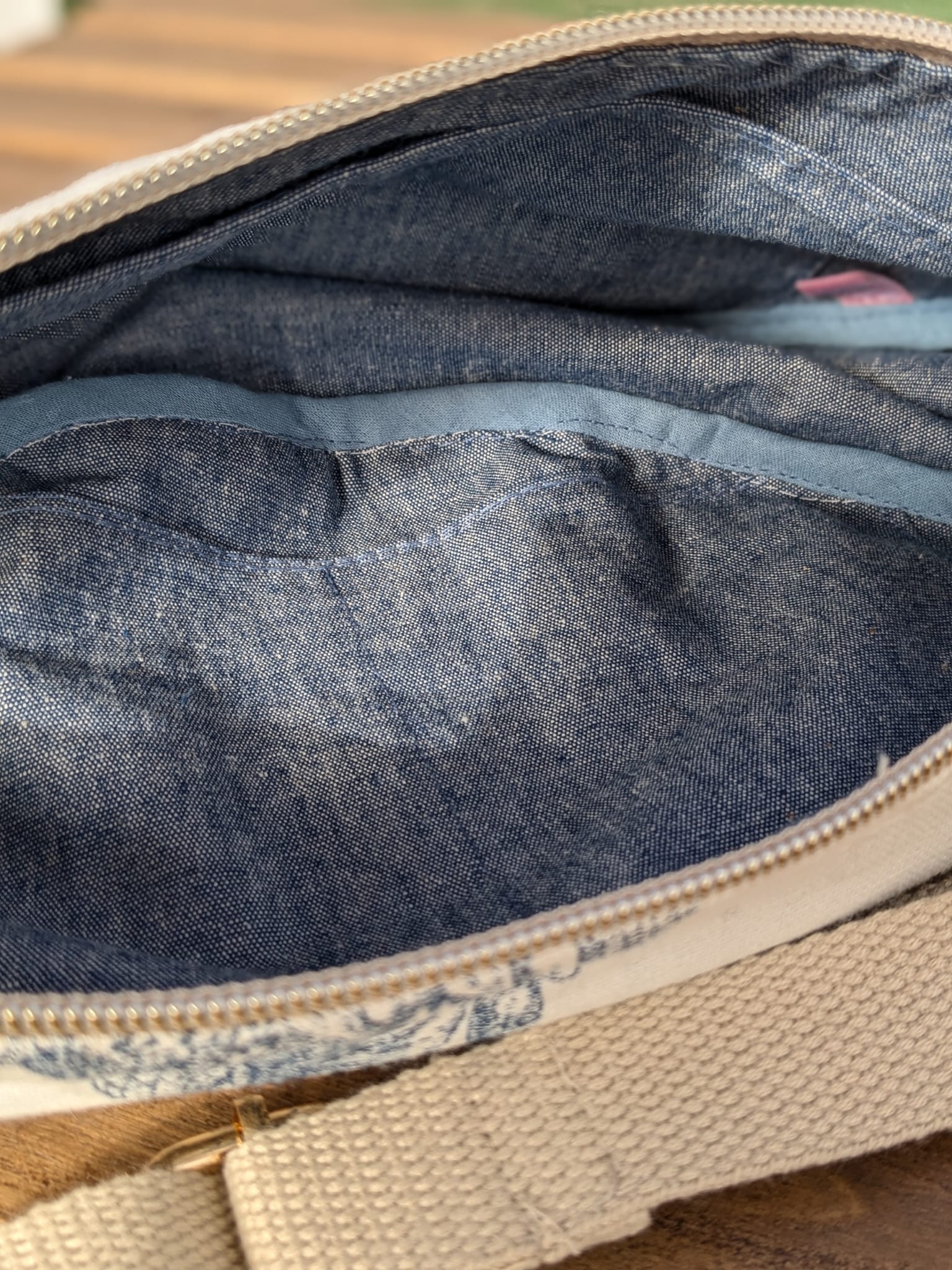 doublure jean sac demi lune jouy