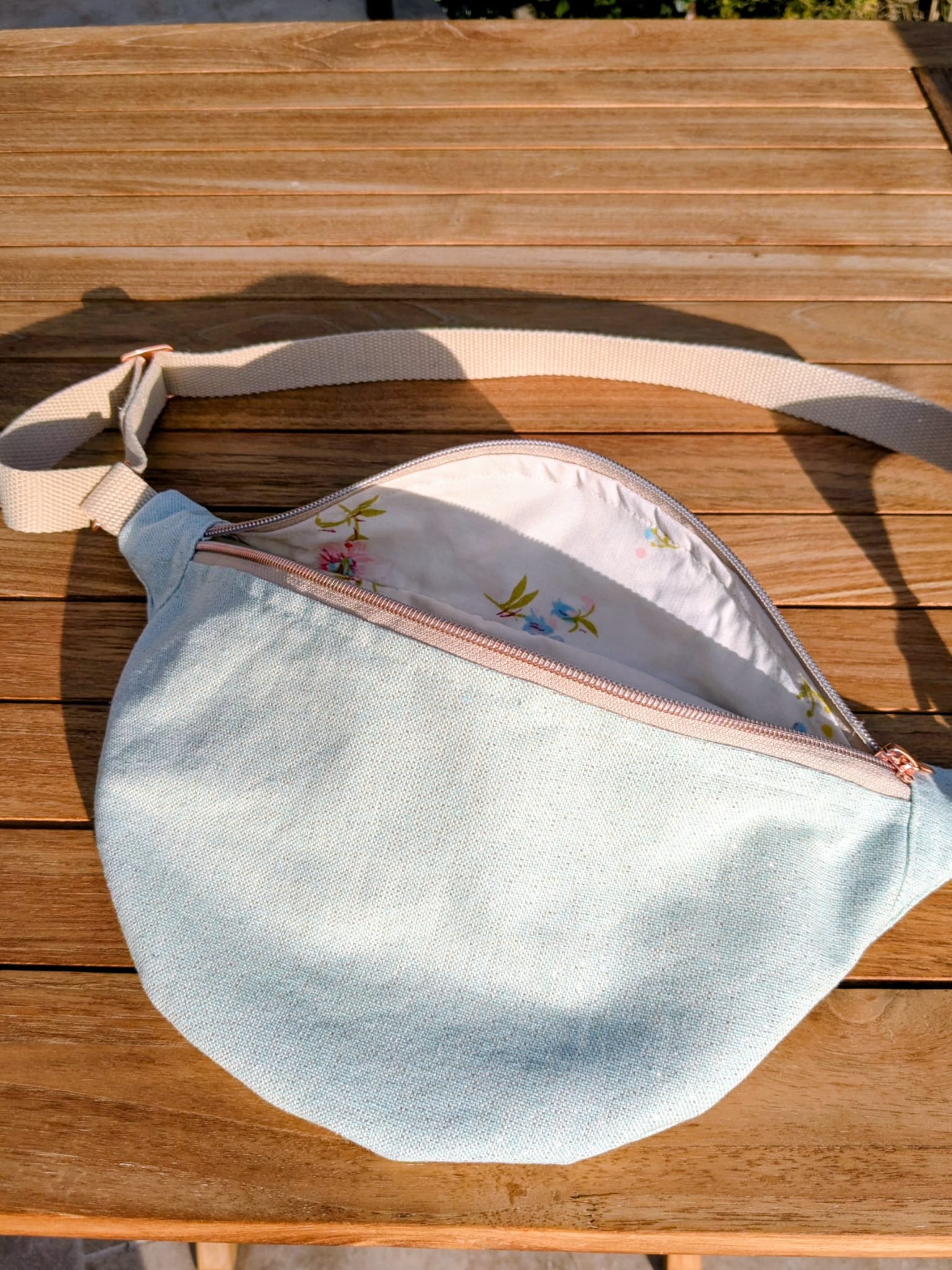 sac banane vert paillete 1