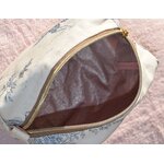 doublure trousse de toilette toile jouy bleue