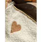coeur taupe sac banane moumoute blanche