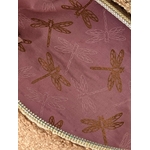 trousse beaute taupe doublure rose papillon