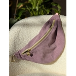 sac banane velours parme doublure libellules