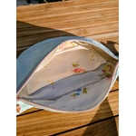 sac banane vert paillete doublure fleurie