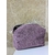 trousse beauté velours parme doublure fleurs paquerette
