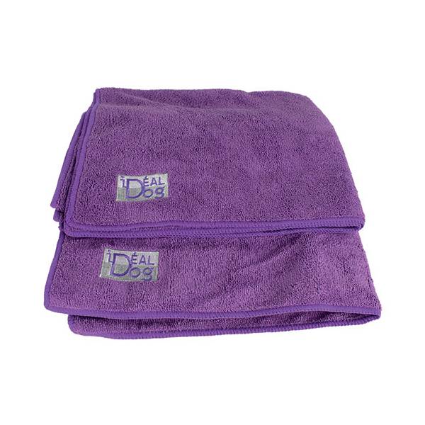 Lot de 2 serviettes microfibres Violettes