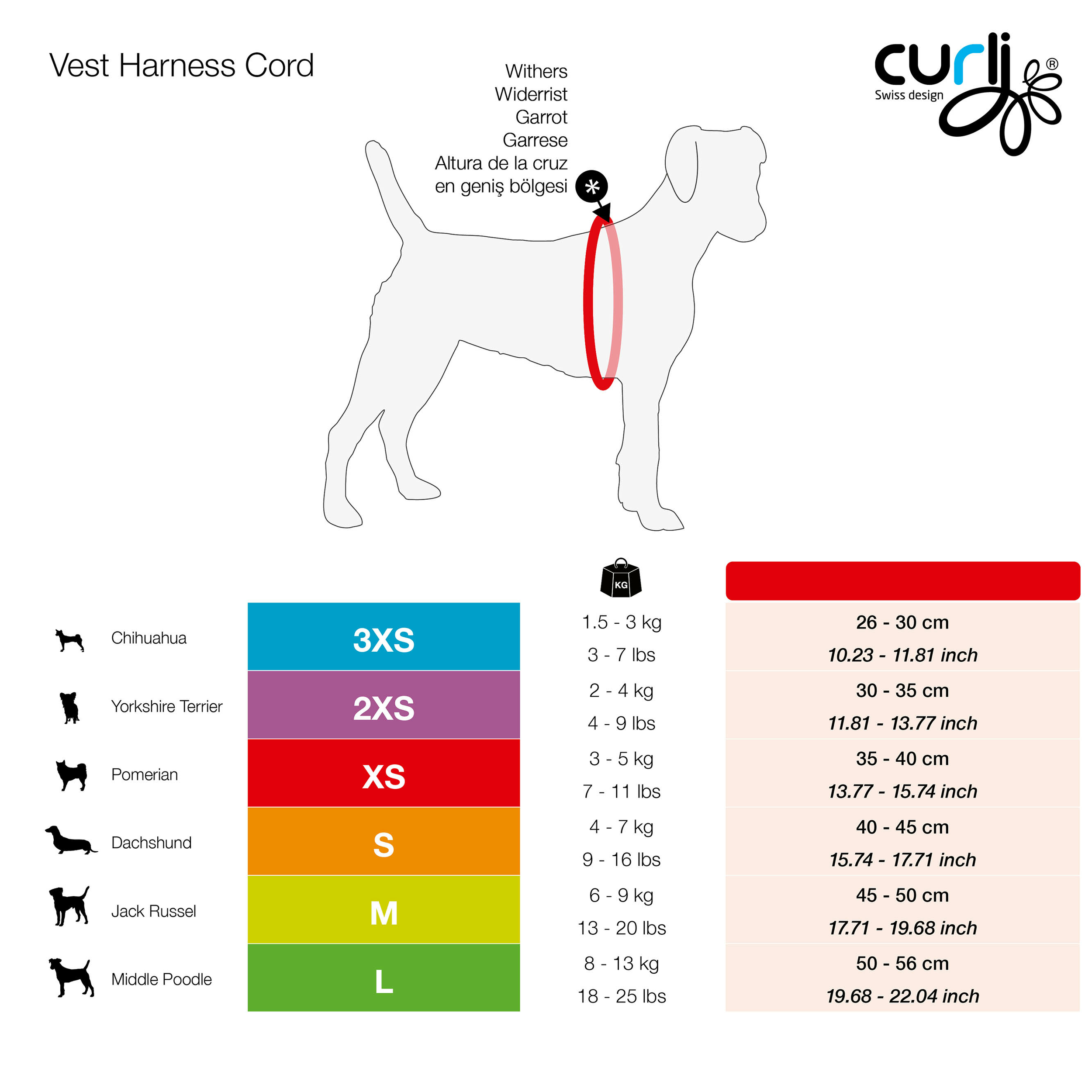 curli_Vest_Harness_Cord_Size_Chart