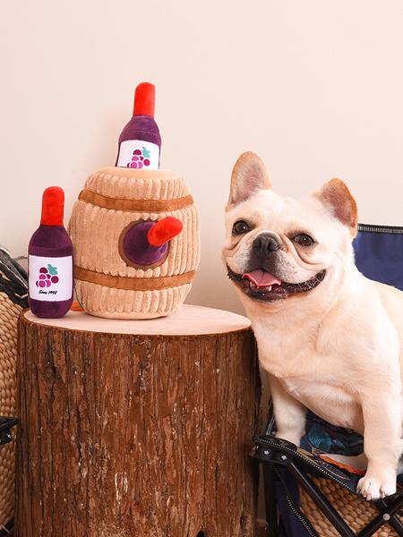 HugSmart-peluche-interactive-pour-chien-chiot-tonneau-vin-5
