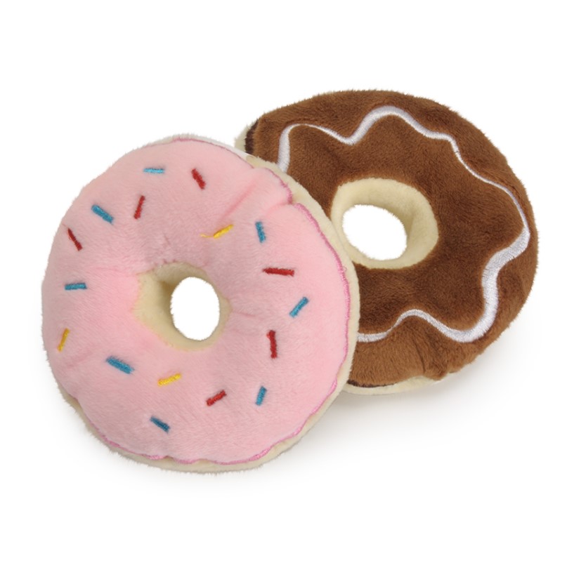 Jouet Donut en peluche - Marron