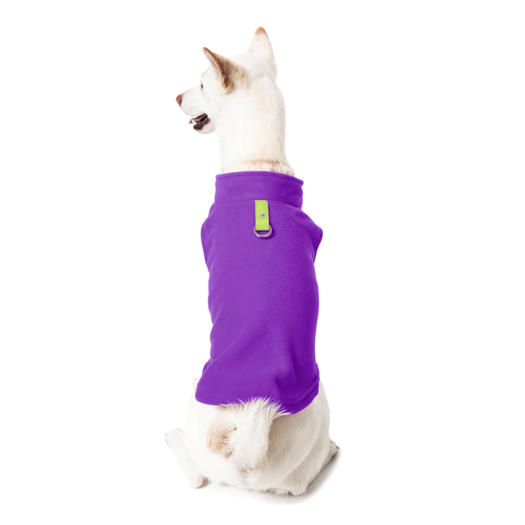 a-shiba-inu-wearing-gooby-lavendar-fleece-vest-with-green-tag-sitting-down-back-view-1024x1024px