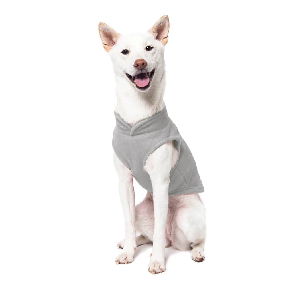 a-shiba-inu-wearing-gooby-gray-fleece-vest-sitting-down-front-view-1024x1024px