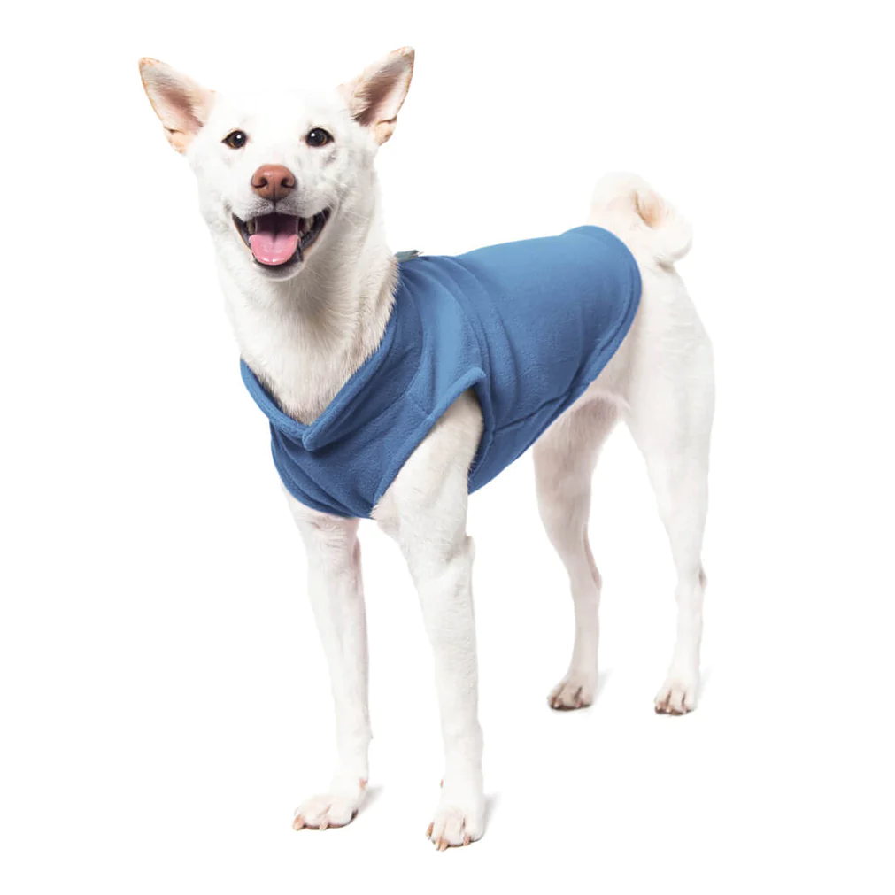 a-shiba-inu-wearing-gooby-blue-fleece-vest-standing-up-side-45-degrees-view-1024x1024px