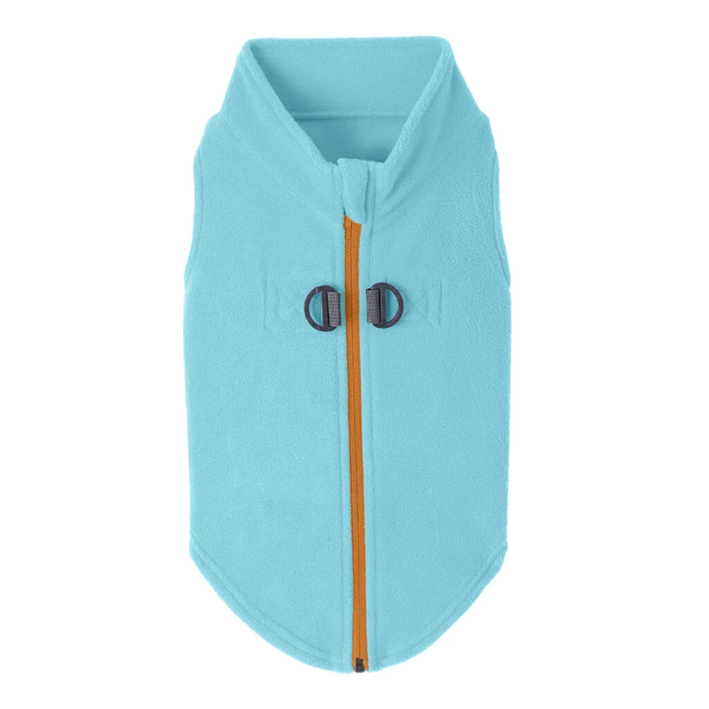 gooby-turquoise-zip-up-fleece-vest-front-view-1024x1024px