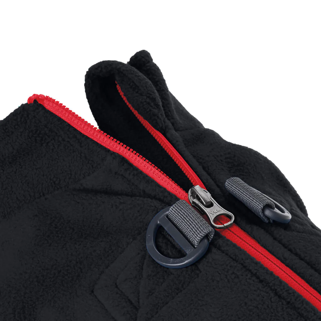 gooby-black-zip-up-fleece-vest-zipper-closure-and-d-ring-leash-attachments-detail-view-1024x1024px