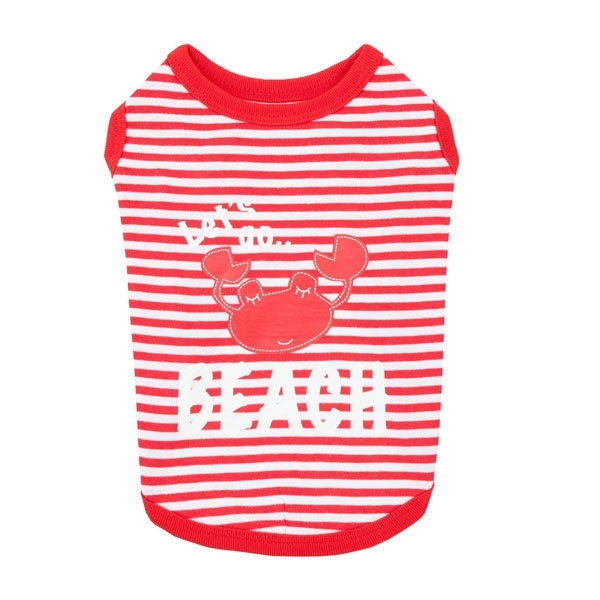 Tee-shirt Beach Party - Rouge - Puppia