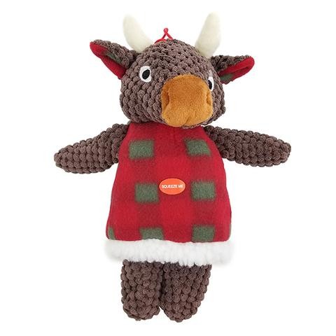 Peluche Plaid Coat Bison - Patchwork Pet