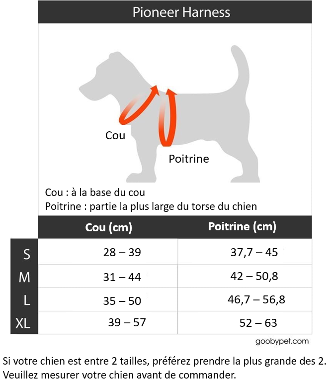 Taille Gooby Pioneer
