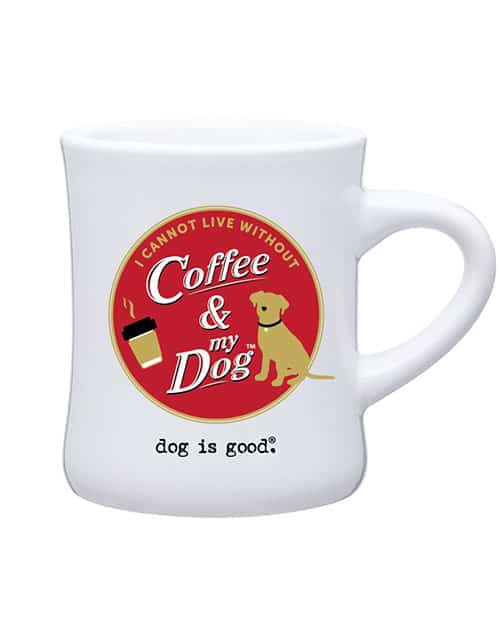 Mug Je ne peux vivre sans café et mon chien - Dog Is Good