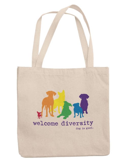 Tote Bag Bienvenue à la diversité - Dog Is Good