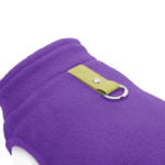 gooby-lavender-fleece-vest-with-green-tag-d-ring-leash-attachment-detail-view-1024x1024px