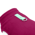gooby-fuschia-fleece-vest-with-green-tag-d-ring-leash-attachment-detail-view-1024x1024px