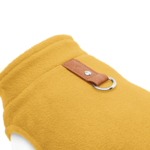 gooby-honey-mustard-fleece-vest-with-brown-tag-d-ring-leash-attachment-detail-view-1024x1024px