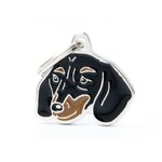 medaille-friends-teckel-noir-marbre