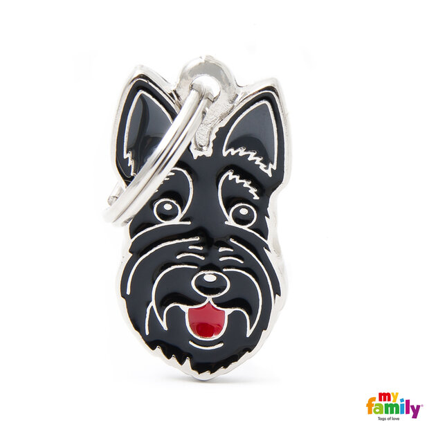 Collier Vintage Pendentif Chien Scottish Terrier - Chaîne Or, Parfait état