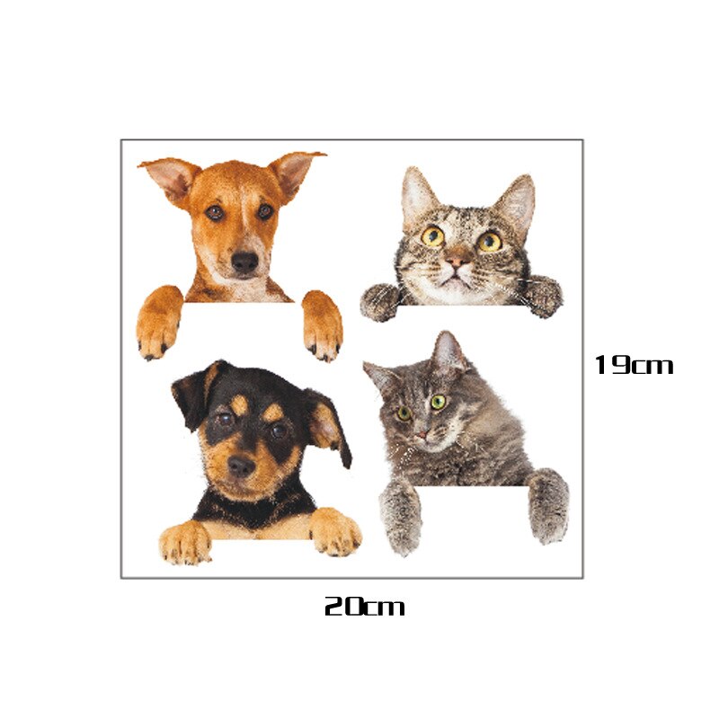 Autocollants-de-commutateur-chat-et-chien-3D-tr-s-mignons-autocollant-mural-en-PVC-amovible-en