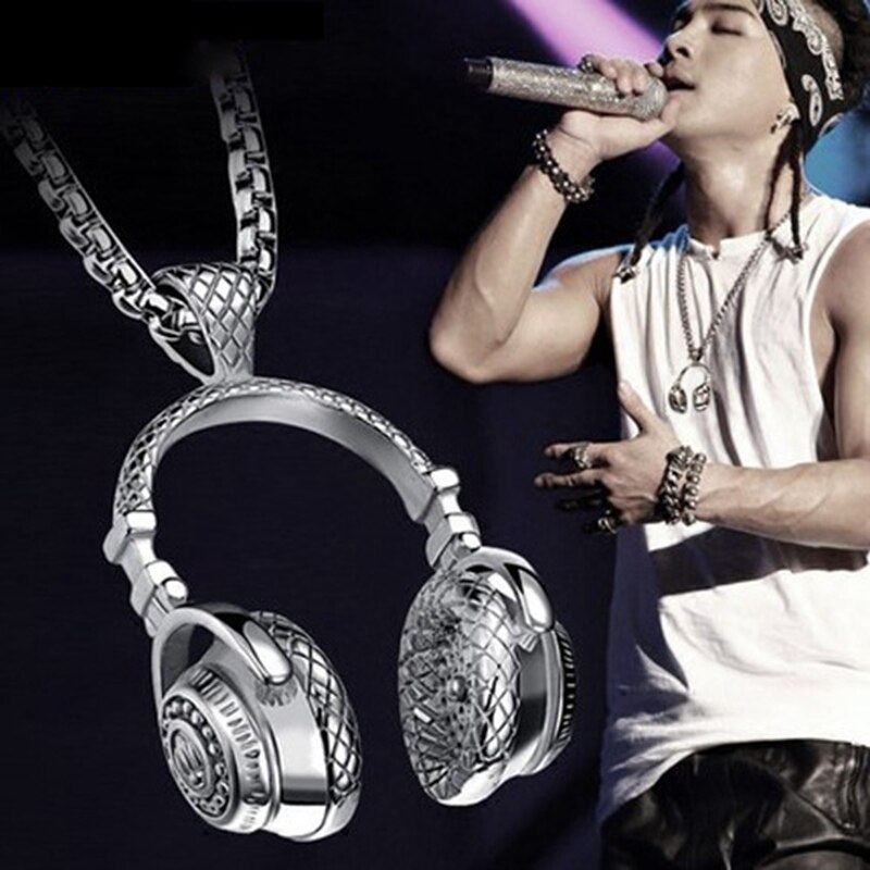 Collier-de-musique-r-tro-pendentif-pour-casque-d-coute-pour-Couple-Hip-Hop-loisirs-Art