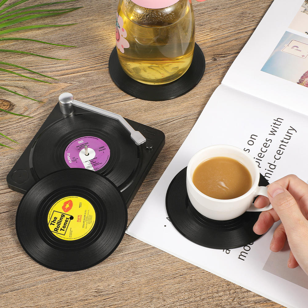 Sous-verres-absorbants-pour-boissons-6-pi-ces-pour-disque-vinyle-support-efficace-pour-disque-vinyle