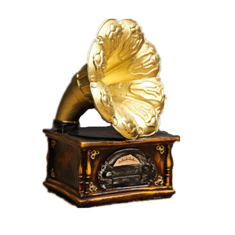 Trompette-Vintage-en-r-sine-mod-le-de-Gramophone-r-tro-europ-en-ornements-artisanaux-pour