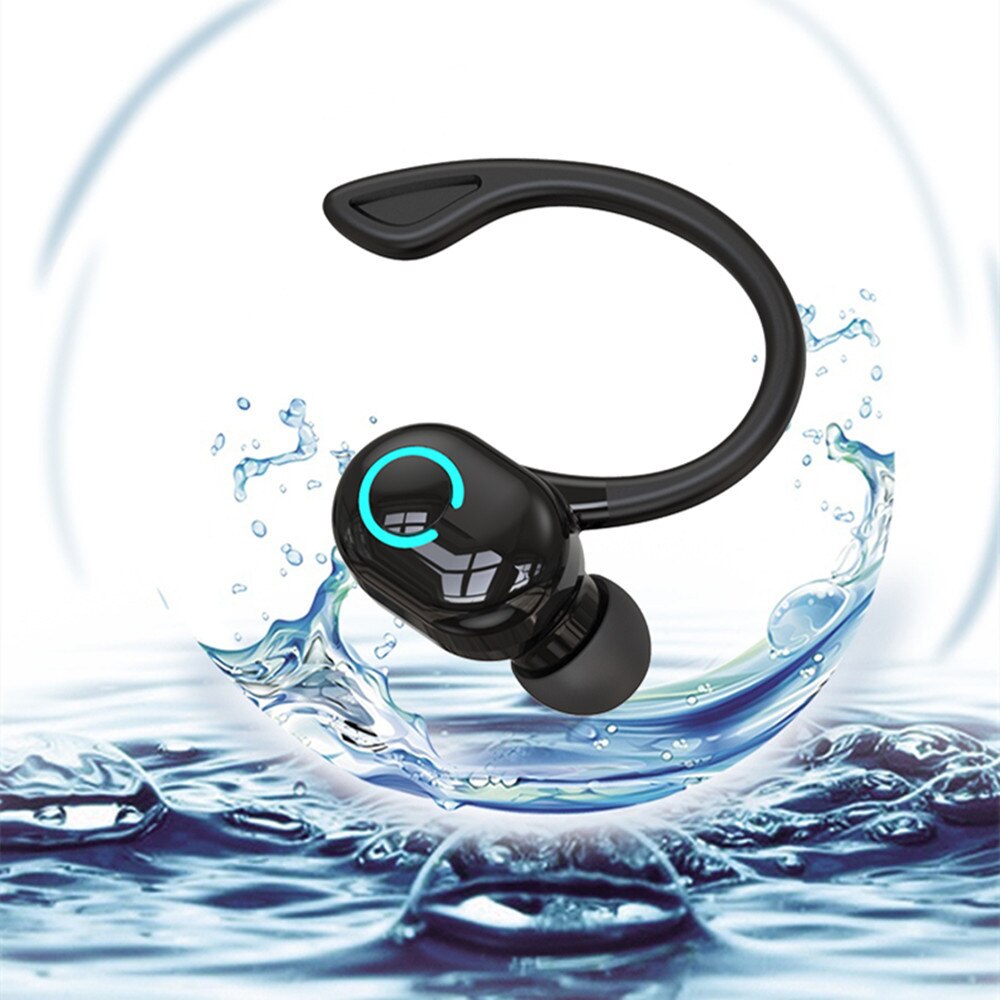 Casque Bluetooth Casque de sport sans fil TWS Bluetooth 5.0 Casque  d'oreille Crochet d'oreille Fonctionnement de bouchons d'écoute stéréo avec