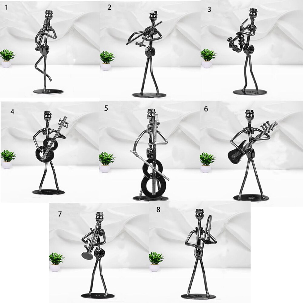 Statue-de-lecteur-de-guitare-en-m-tal-Instrument-de-musique-petit-fer-Figurine-de-collection