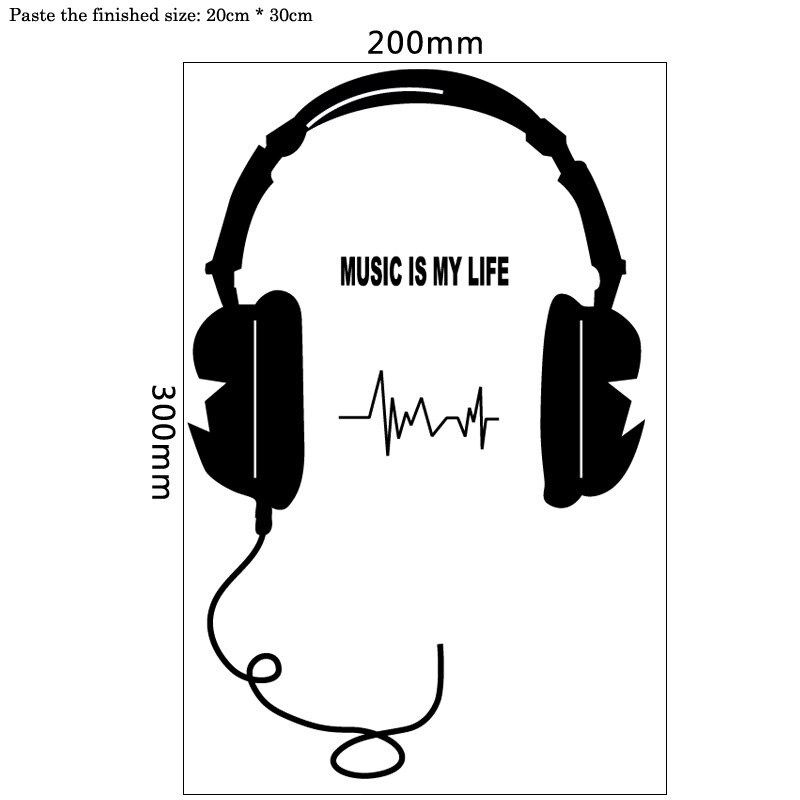 Autocollant-mural-pour-couteurs-MUSIC-IS-MY-LIFE-en-vinyle-pour-salon-d-coration-de-la