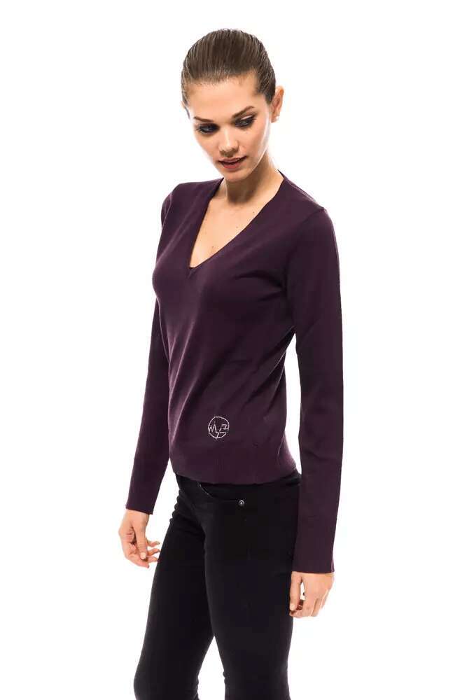 Pull en laine violet pour femme 4110785