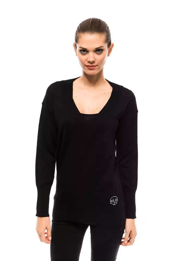 Pull en laine noire pour femme 4120019