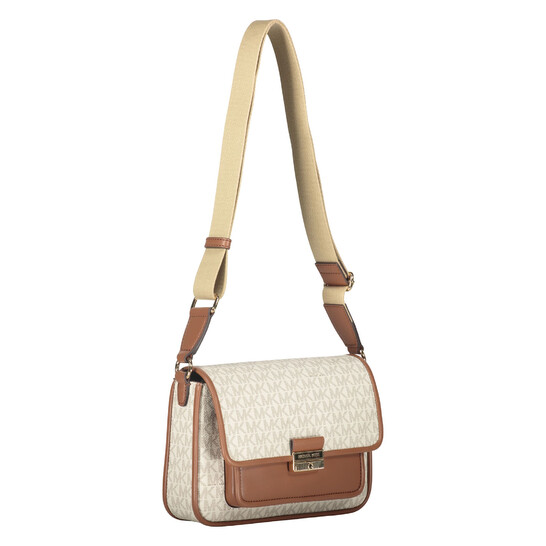MK Beige Fabric Crossbody Bag 10351717-b