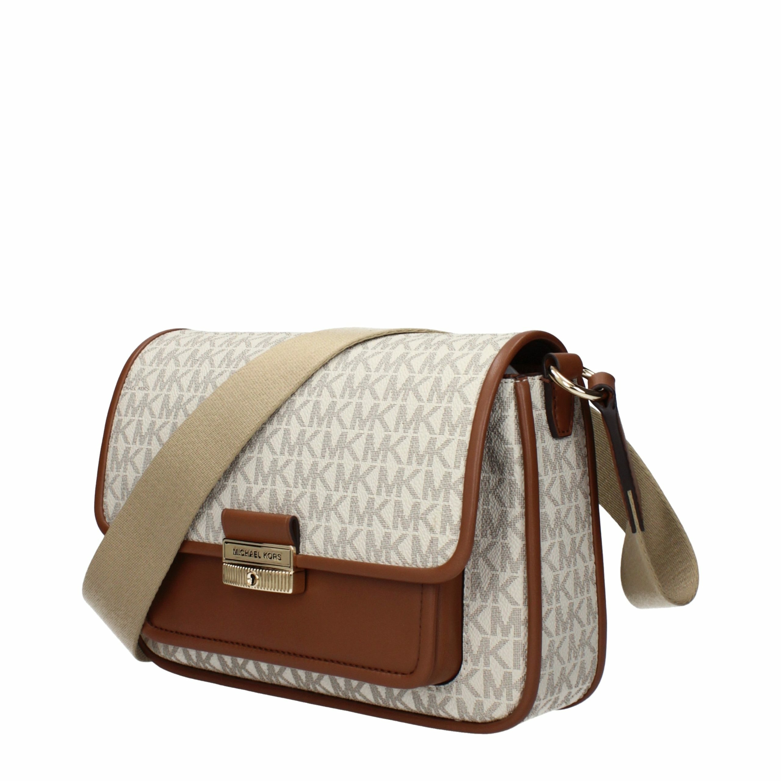 MK Beige Fabric Crossbody Bag 10351716