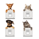 Autocollants-de-commutateur-chat-et-chien-3D-tr-s-mignons-autocollant-mural-en-PVC-amovible-en