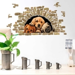 Autocollants-muraux-trois-chiots-mignons-d-coration-de-chambre-coucher-salon-pour-la-maison-sparadrap-de