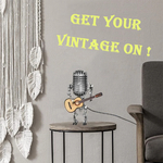 Microphone-Robot-Vintage-avec-guitare-Figurines-en-m-tal-pour-l-int-rieur-lampe-de-bureau