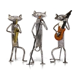 Tooarts-Figurine-pop-A-en-m-tal-guitare-Saxophone-chat-chantant-Articles-d-ameublement-cadeau-artisanal