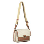 MK Beige Fabric Crossbody Bag 10351717-b