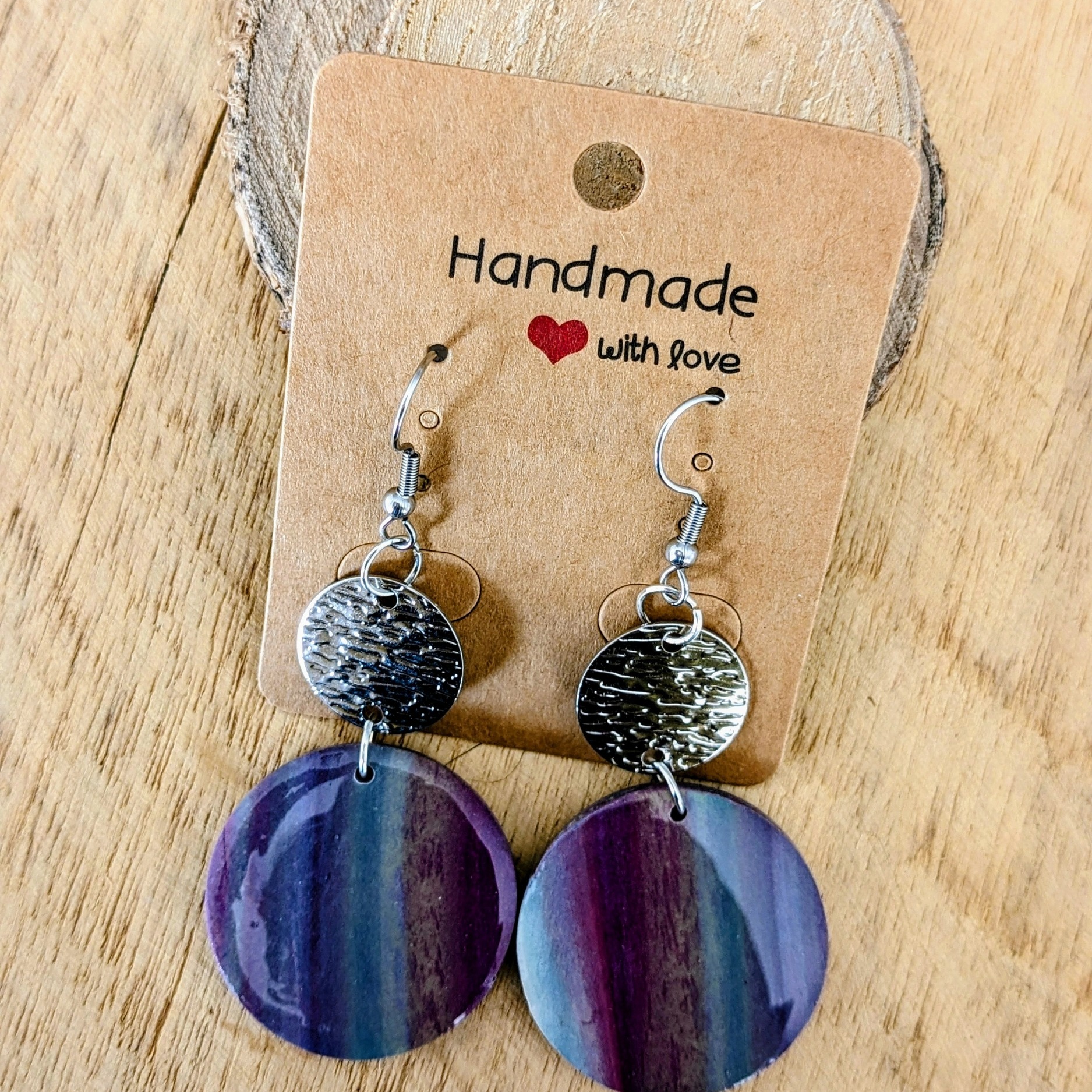 boucle d'oreilles purple