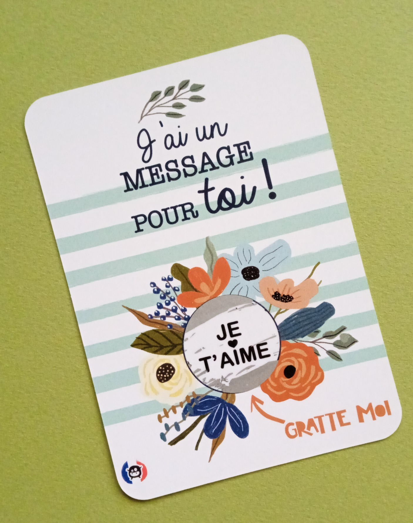 carte a  gratter messageje t aime