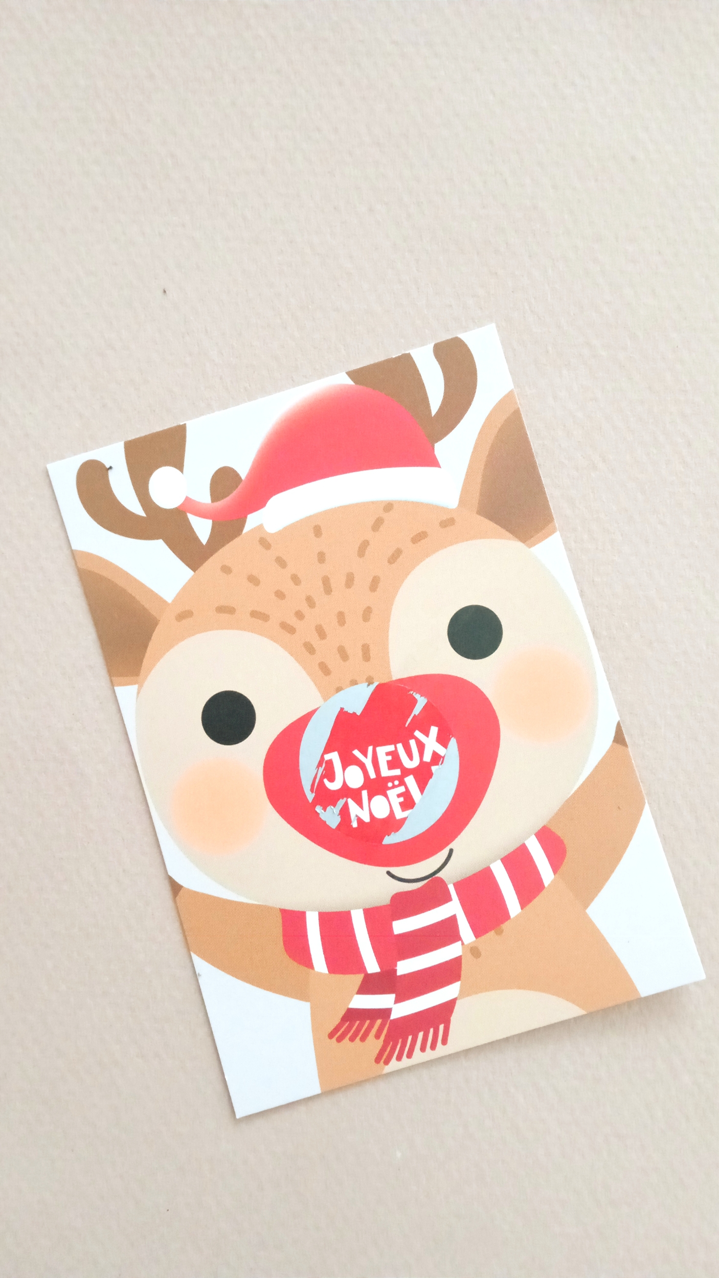 carte a gratter renne noel