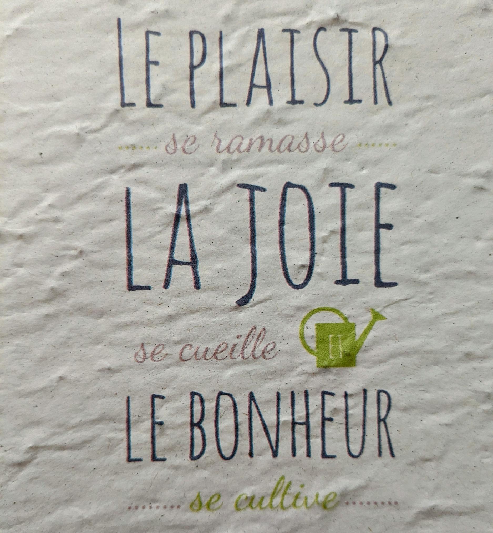 Carte ensemencée - Citation Bouddha