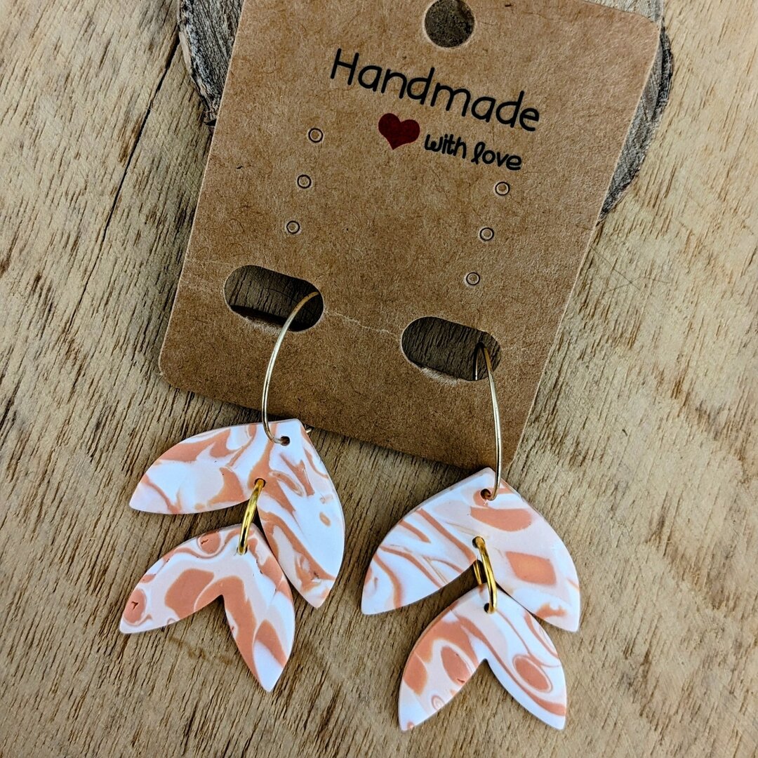 Boucles D'oreilles Clips En Forme De Meringue En Latex - Modèle 1163, état Neuf