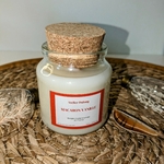 bougie parfumée cire de soja macaron vanille mèche bois